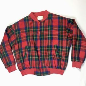 Adolfo Royalty Collection vintage plaid Jacket red